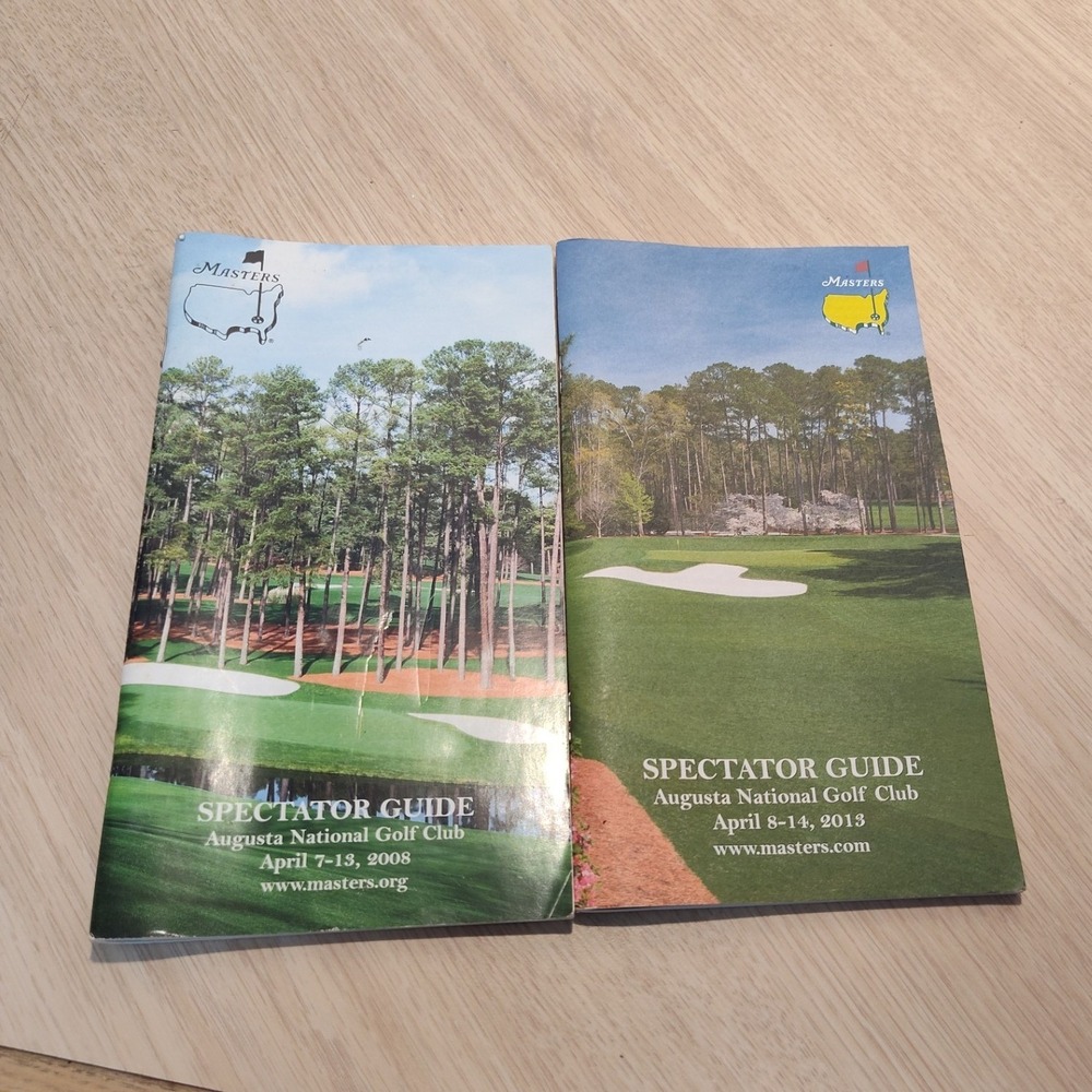 3 Masters‎ Spectator Guide Books 2008 2013 Augusta National Golf Tournament